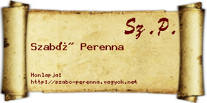Szabó Perenna névjegykártya